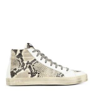 P448 Skate High Top Suede and Leather Sneakers Size 38with snake print  39